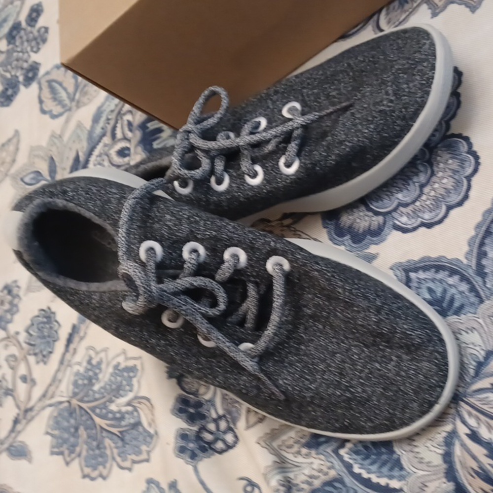 New Allbirds Womens Dark Gray Knit Washable Sneakers SZ 10 - Picture 4 of 11